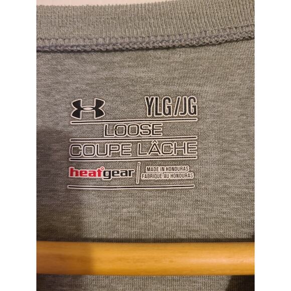 Under armour large boys loose fit heat gear long sleeve grey tee - Picture 5 of 7